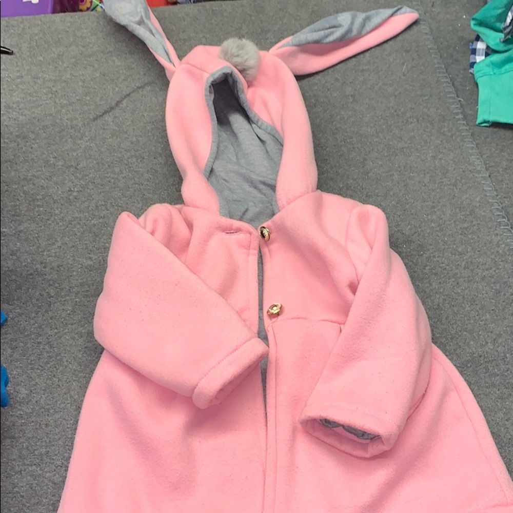 Little Girls Bunny Ear Peacoat
